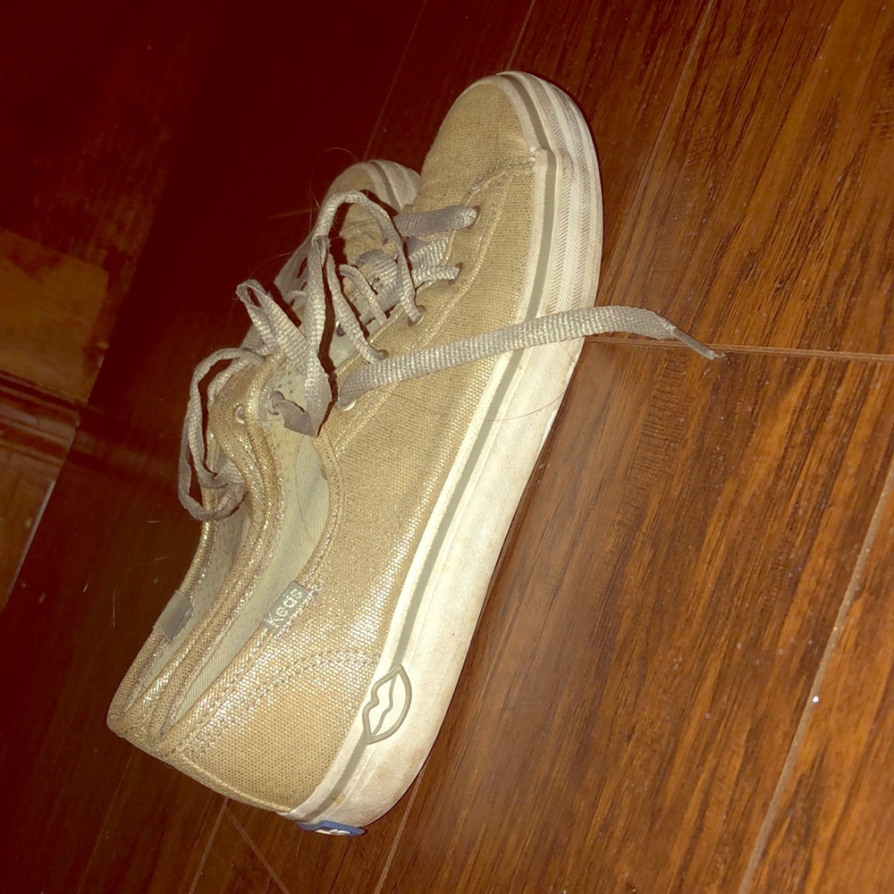 Sparkly gold Keds